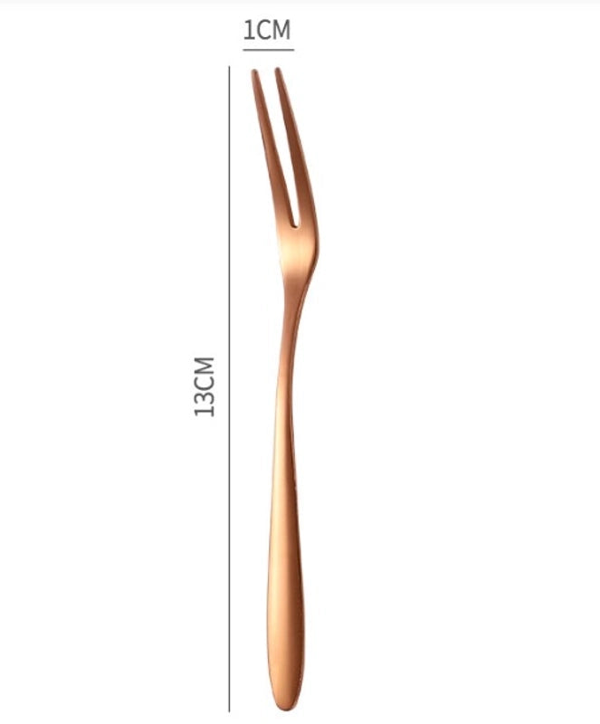 Casual Solid Color Stainless Steel Fruit Fork