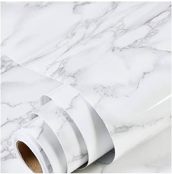 Marble Self Adhesive Vinyl Wallpaper (White)