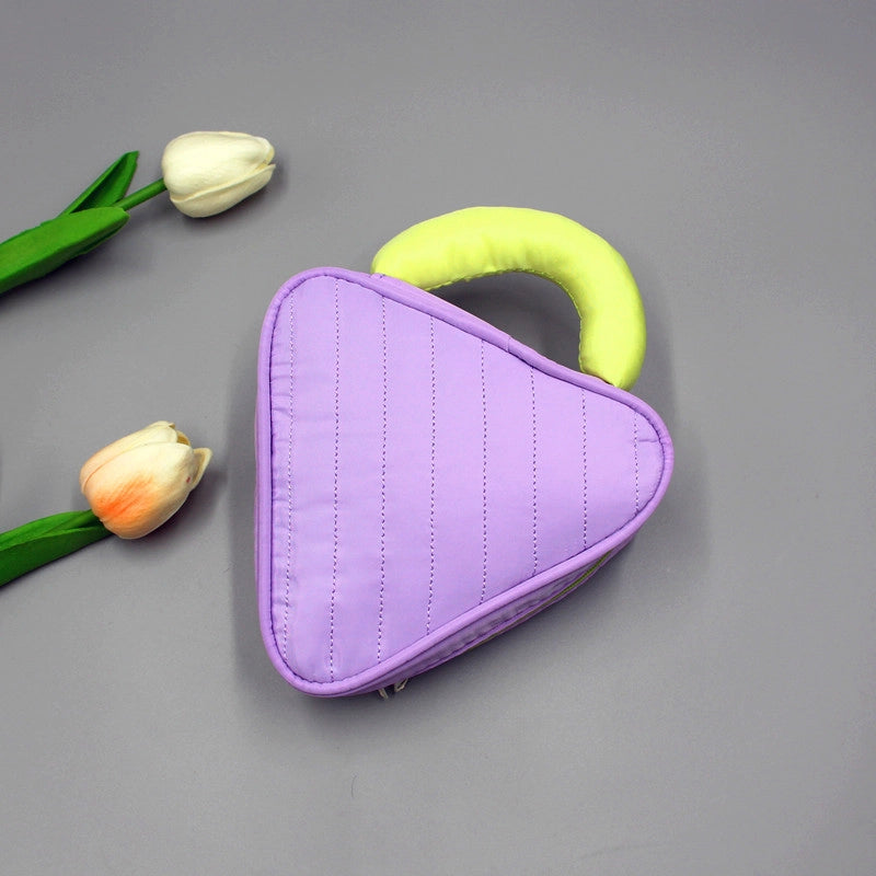 Women's Medium Nylon Solid Color Basic Classic Style Square Zipper Cosmetic Bag