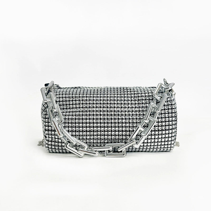 Black A Silver A Gold A Polyester Solid Color Sewing Thread Cylindrical Evening Bags