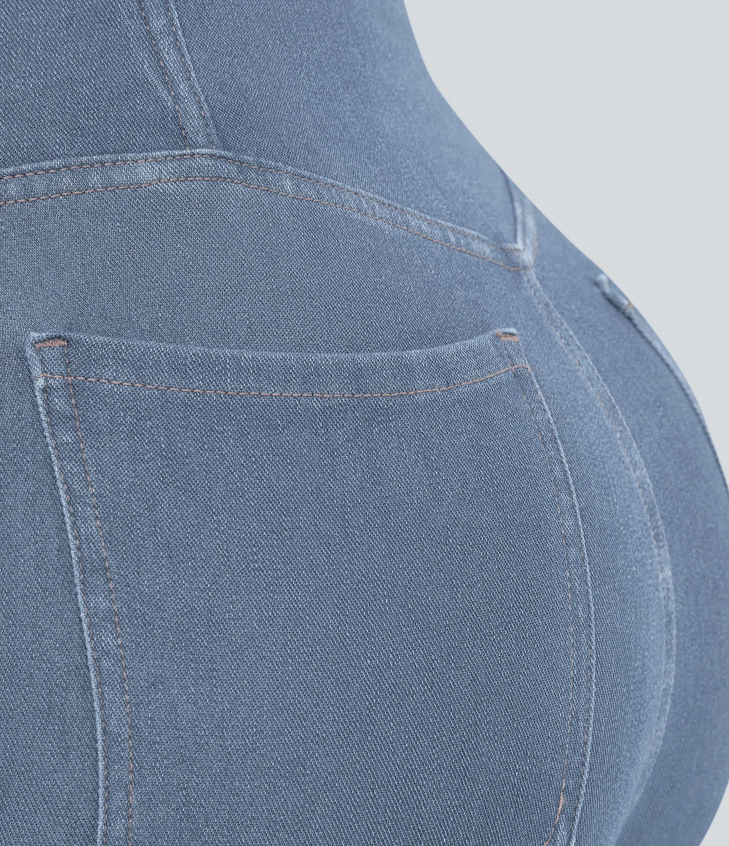 ⚡8 Packs for $25.95⚡- High Waisted Crossover Pocket Washed Stretchy Knit Casual Super Flare Jeans