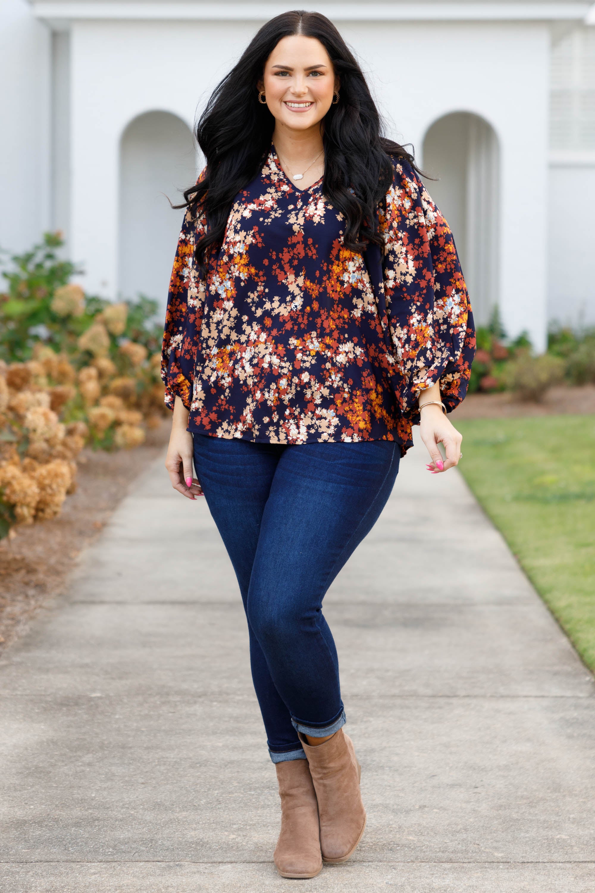 Want To Have Fun Top. Navy