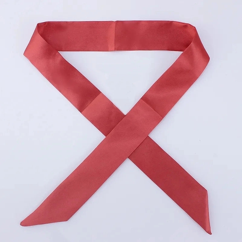 Women's Minimalist Solid Color Satin Silk Scarves