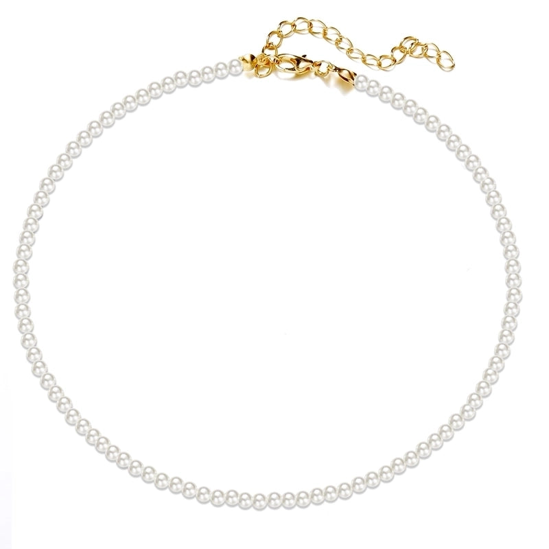 Fashion Round Artificial Pearl Women's Necklace 1 Piece