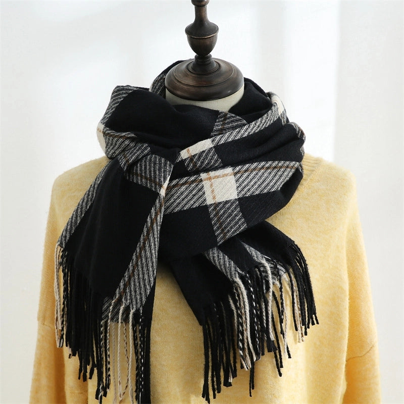 Scarf Women Winter Sweet Warm Scarf Shawl Cashmere Scarf Plaid Scarf Shawl