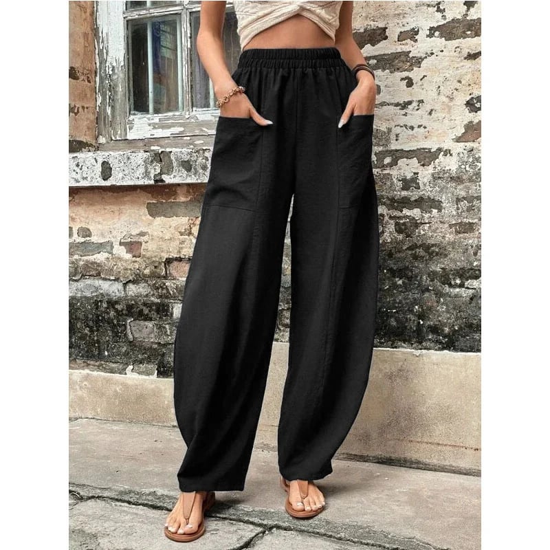🔥49% OFF🔥Women's Pocket Casual Elastic Pants