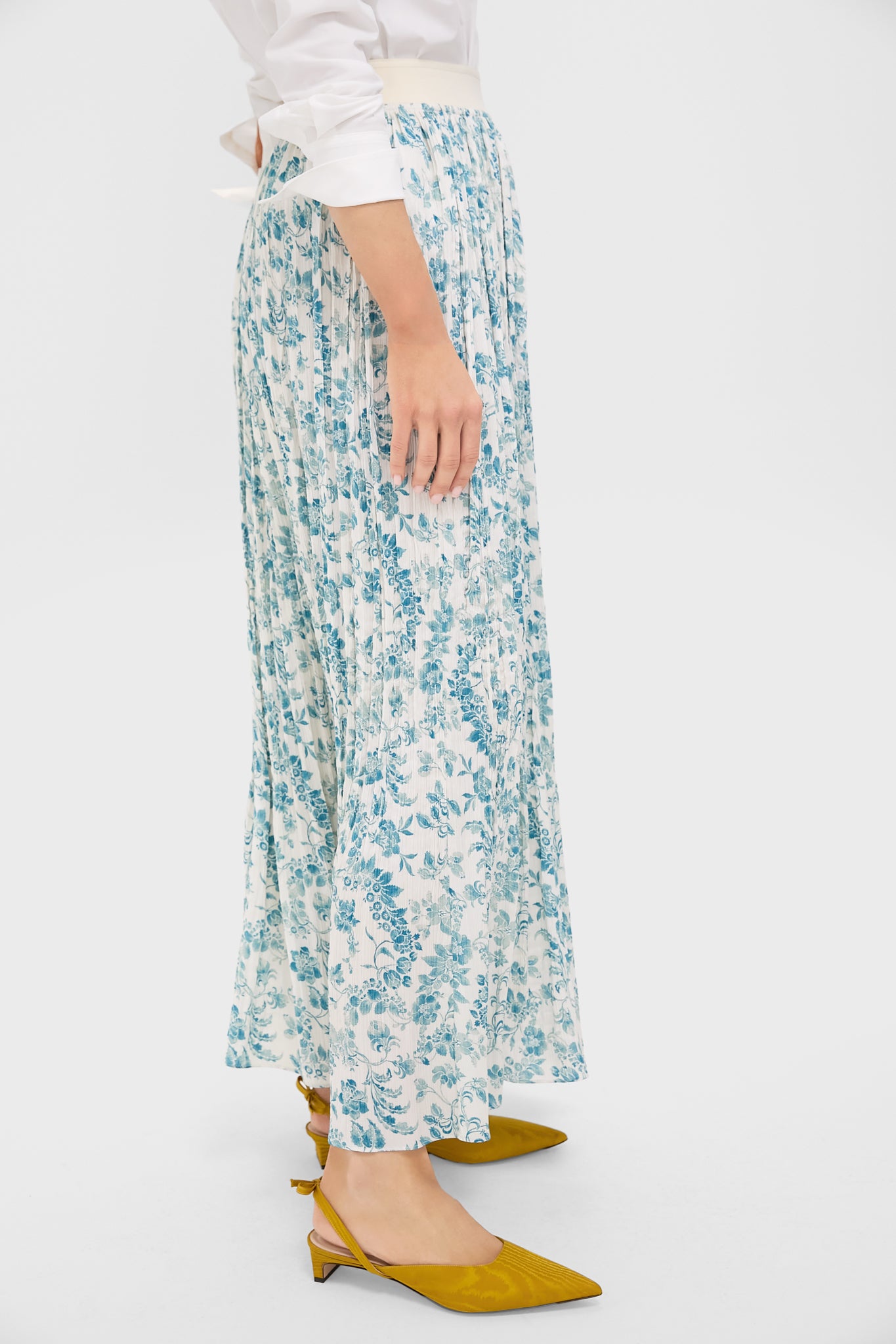 Jardin De Fleurs Plisse Crinkle Terra Skirt