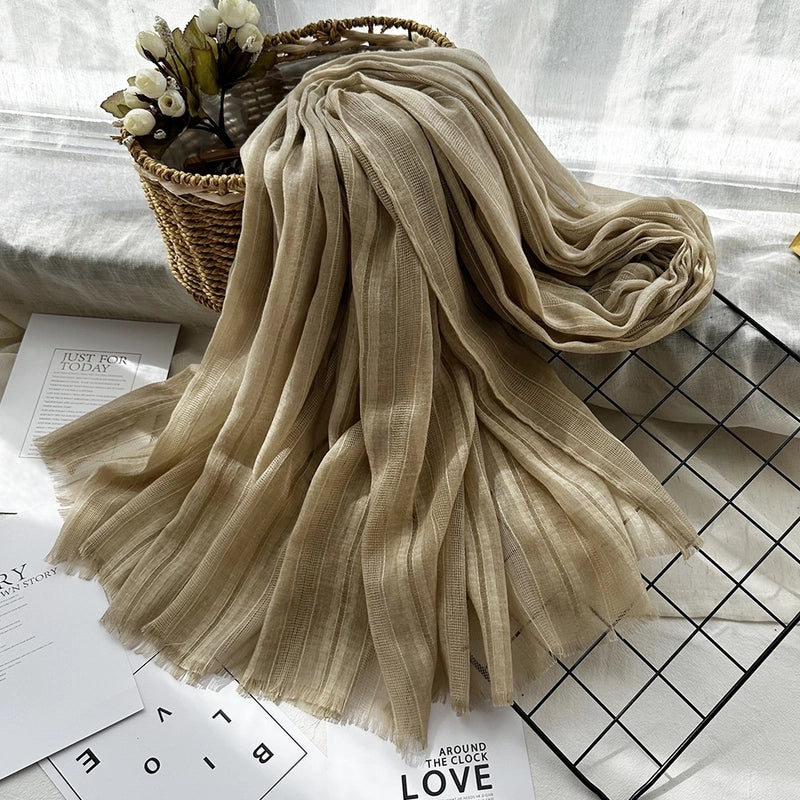 Unisex Retro Sweet Solid Color Artificial Cotton Scarf