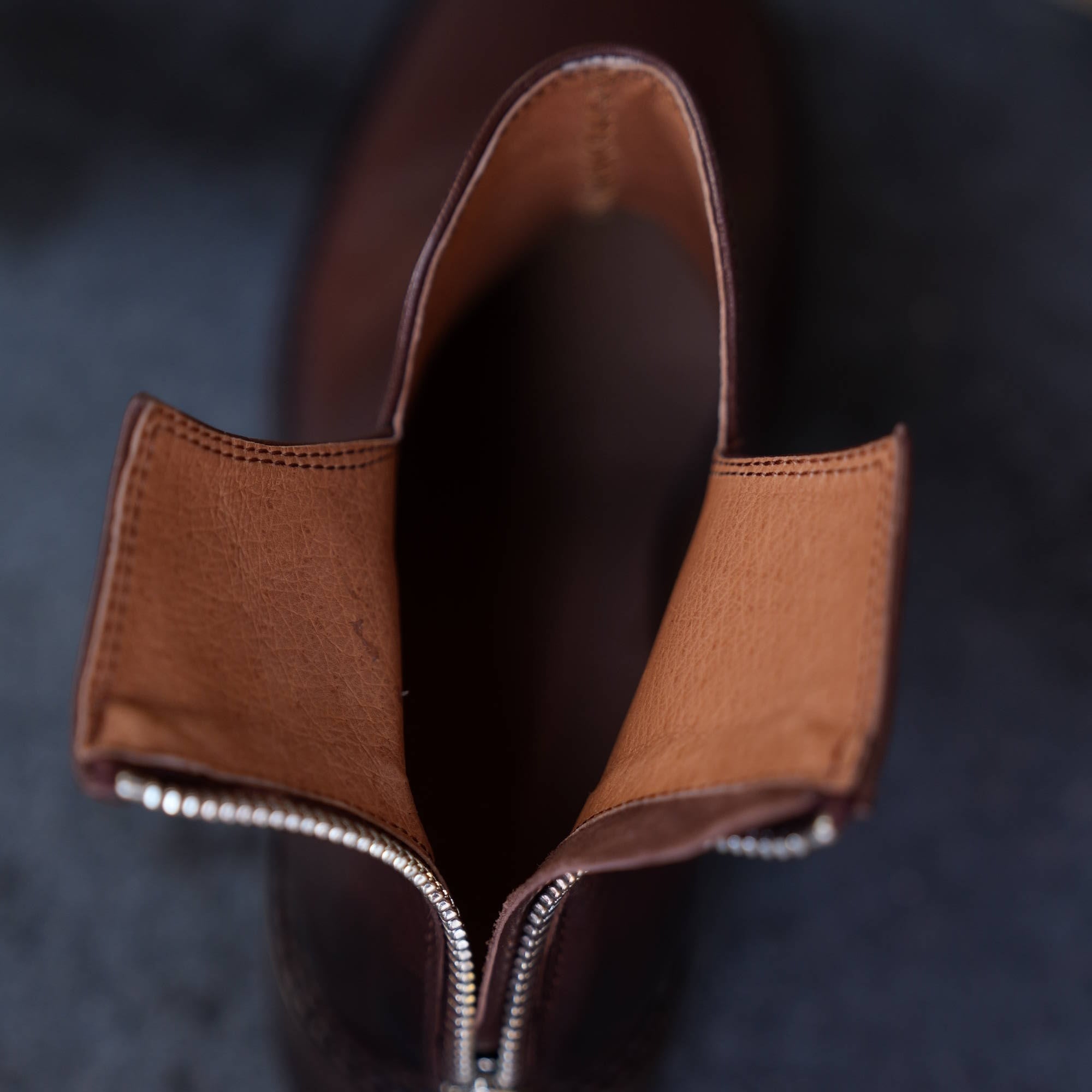 Retro Horse Leather Square Toe Ankle Boots For Women Back Zip in Black /Brown