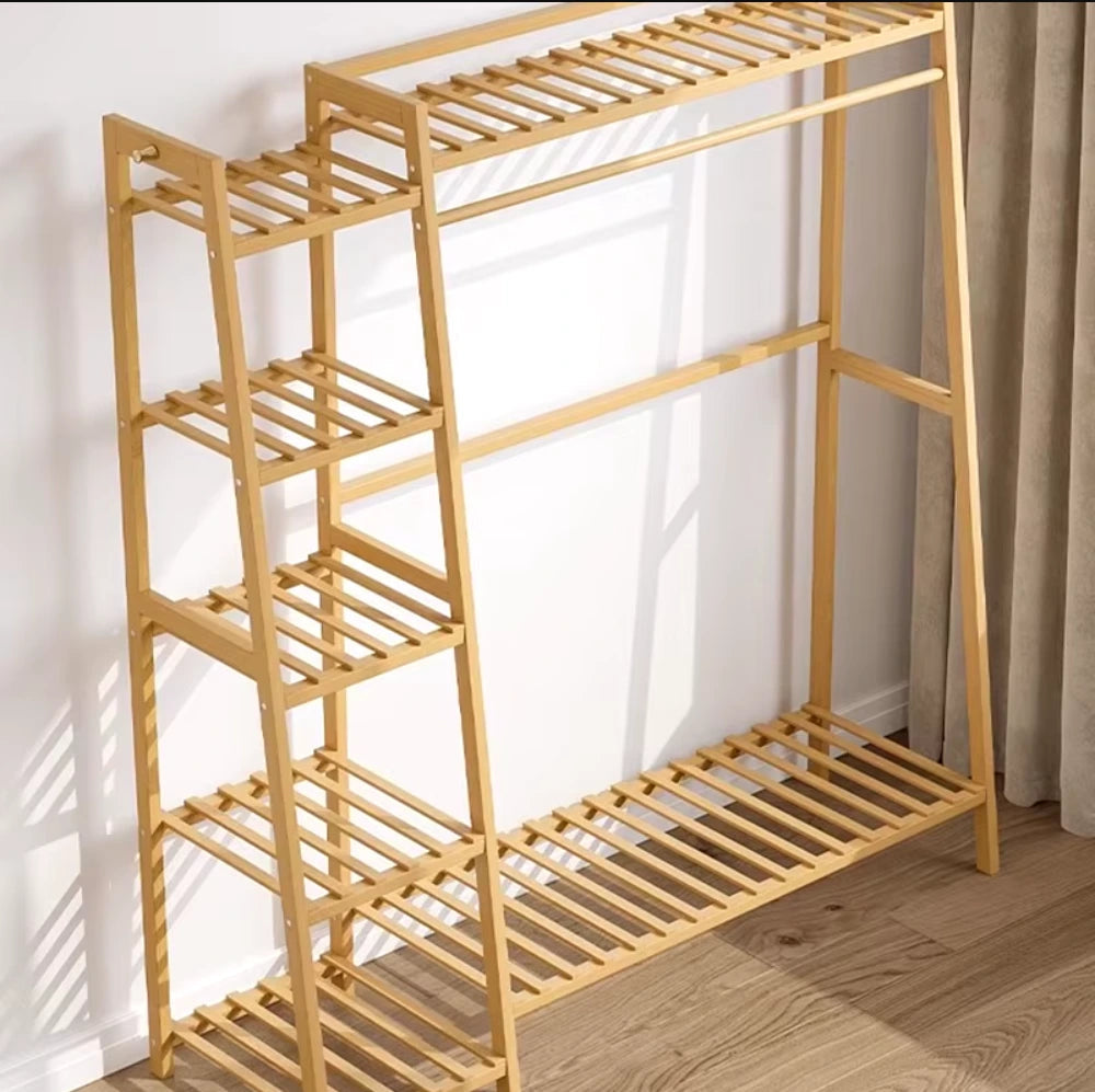 BAMBOO CLOTHING GARMENT RACK