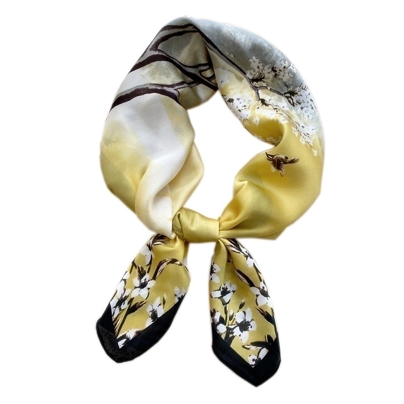 Unisex Sweet Silk Printing Silk Scarf
