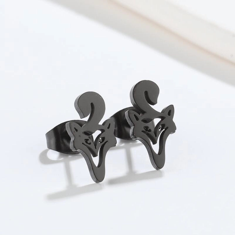 Minimalist Animal Plating 304 Stainless Steel 18K Gold Plated Ear Studs