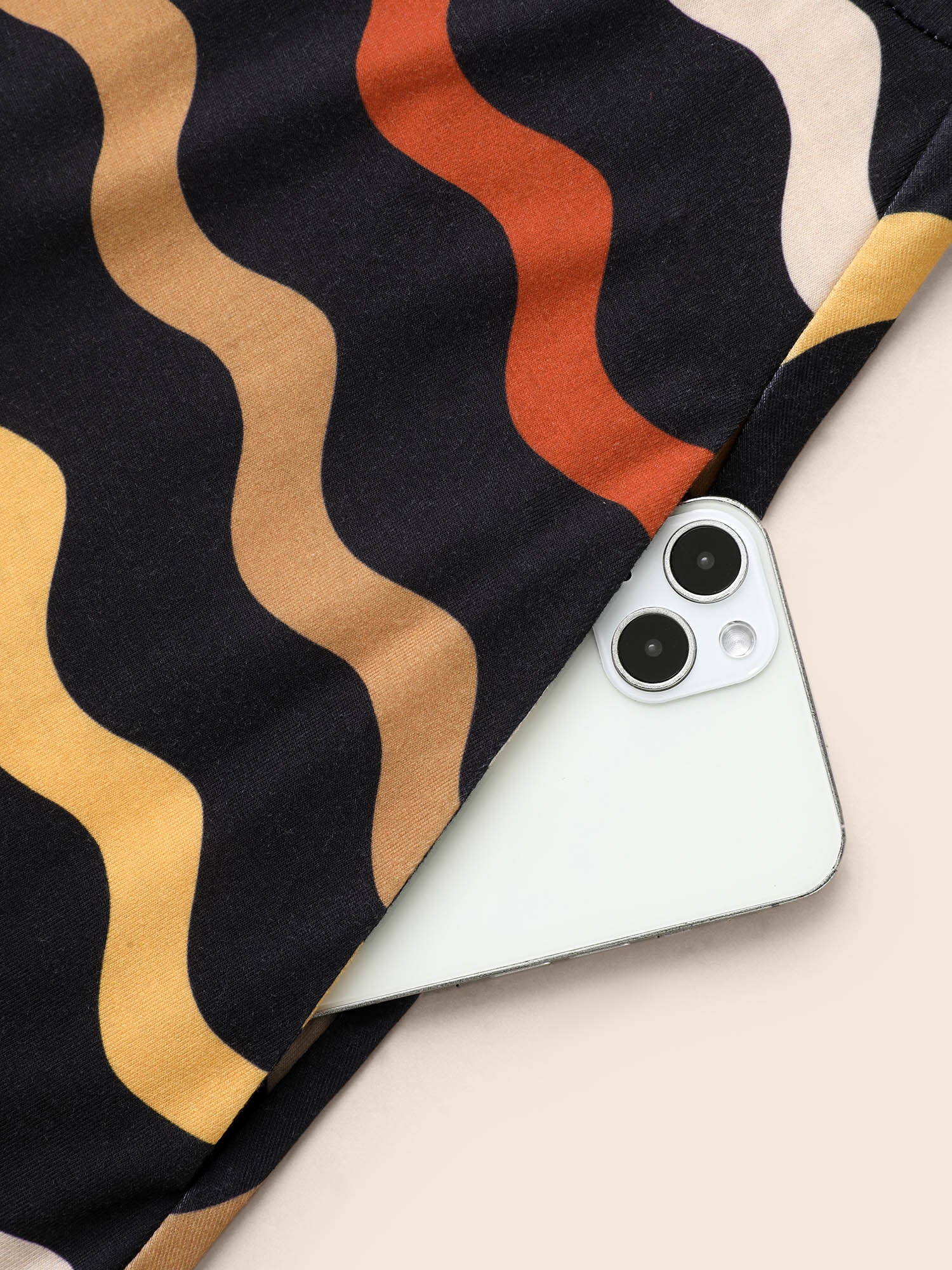 Round Neck Contrast Striped Midi Dress