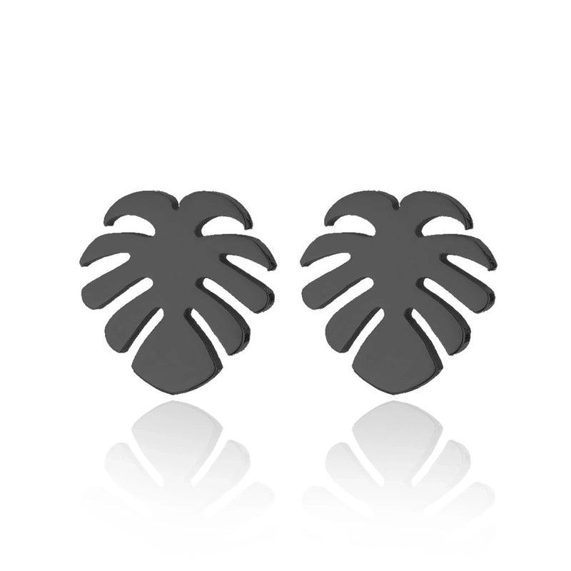 Fashion Palm Tree 304 Stainless Steel No Inlaid 18K Gold Plated Ear Studs