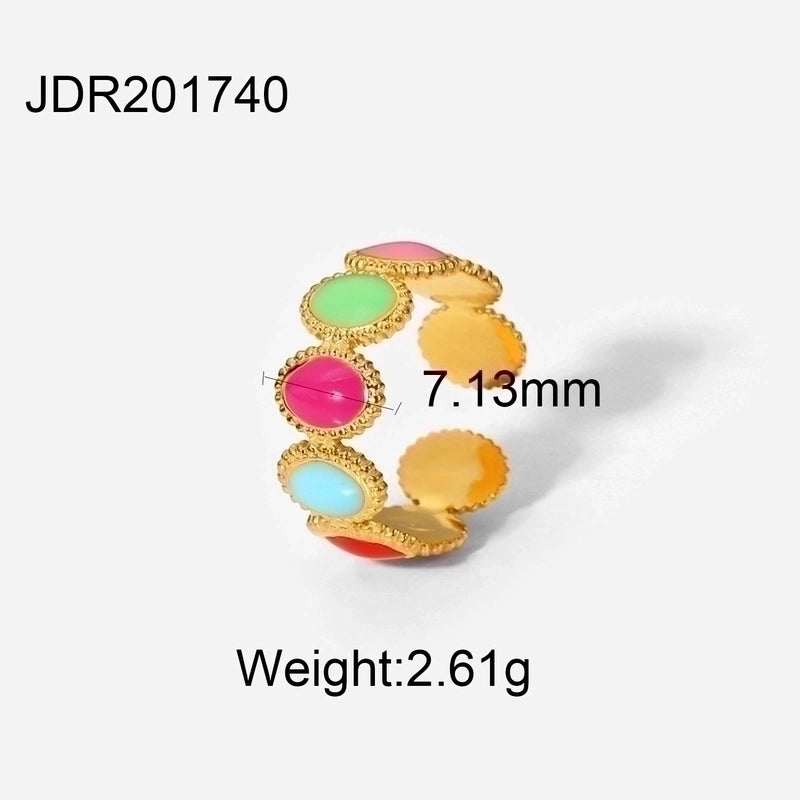 Fashion Geometric 304 Stainless Steel Artificial Gemstones