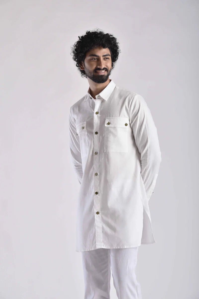 White Pashtooni Kurta