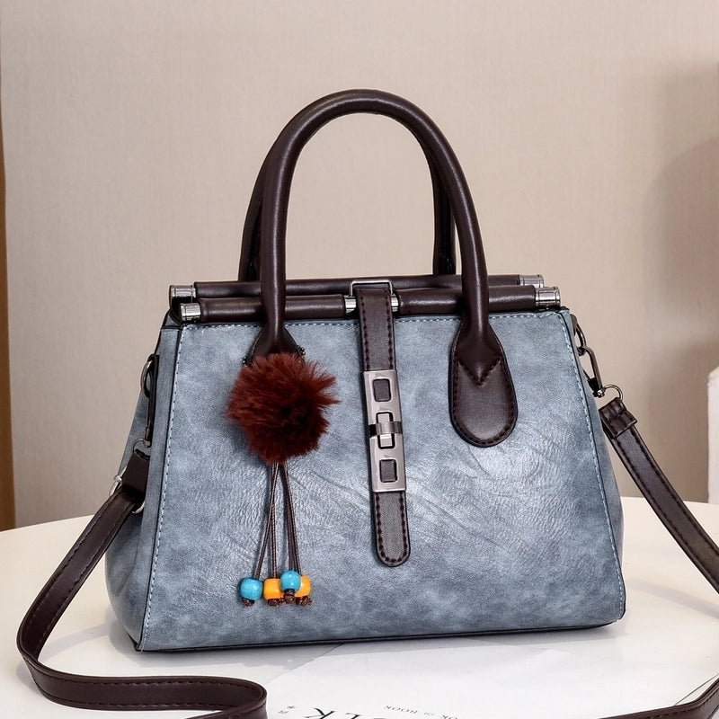 Women's Large All Seasons Pu Leather Classic Style Handbag