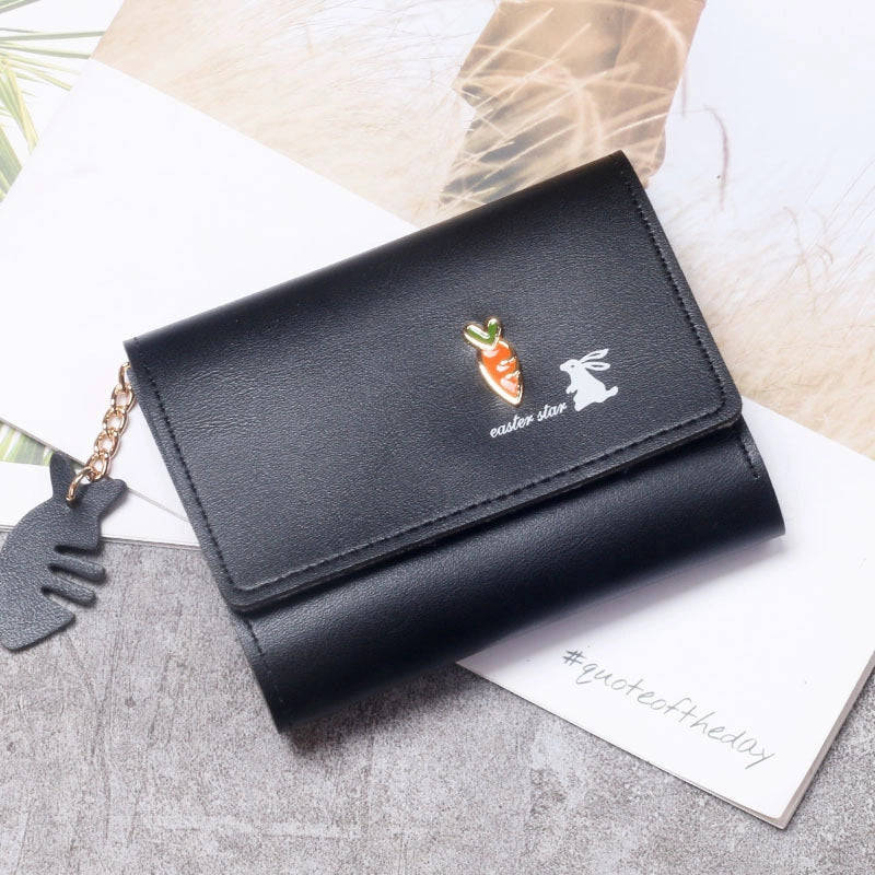 Women's Rabbit Carrot Pu Leather Open Wallets