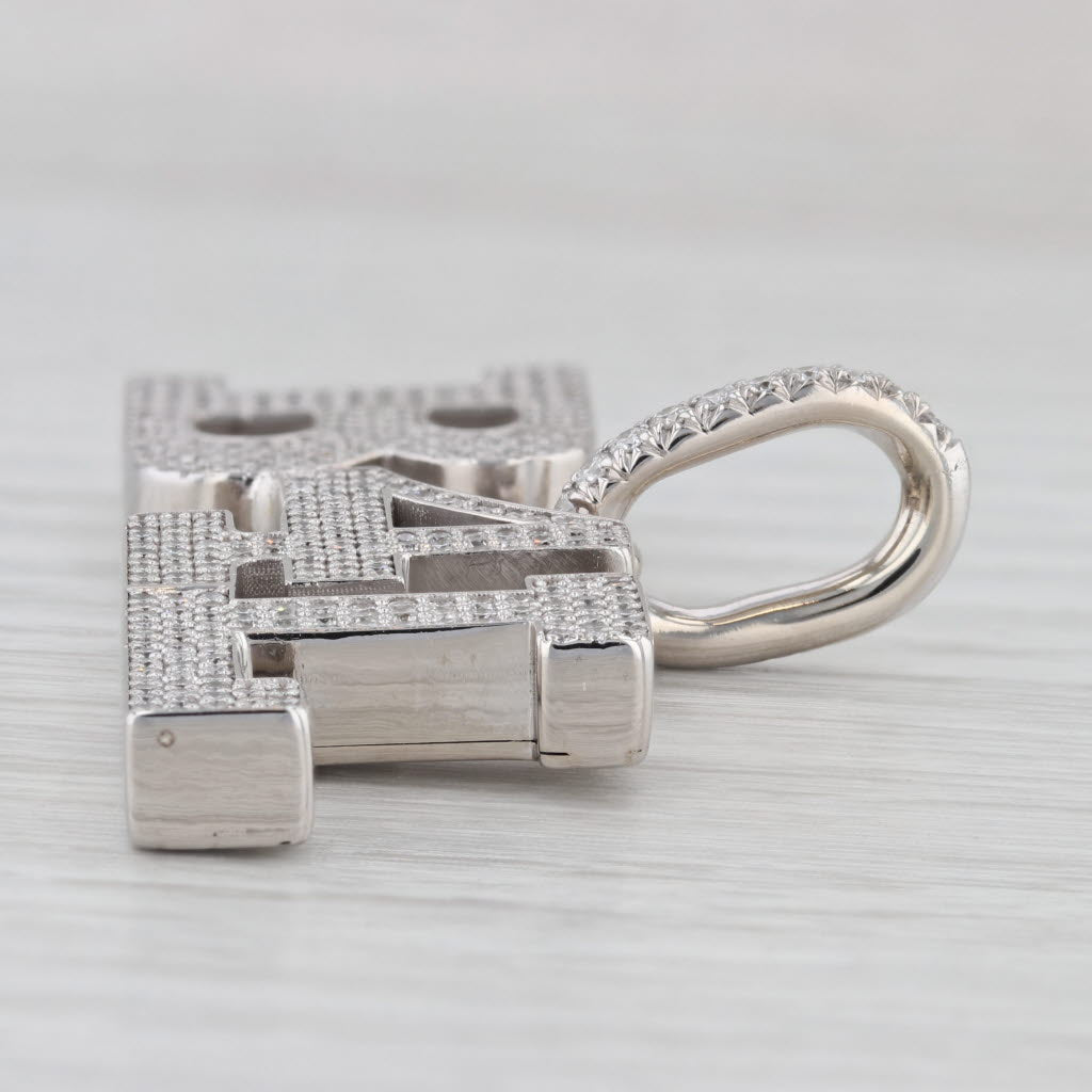 2.35ctw Diamond B4L Pendant 10k White Gold Statement