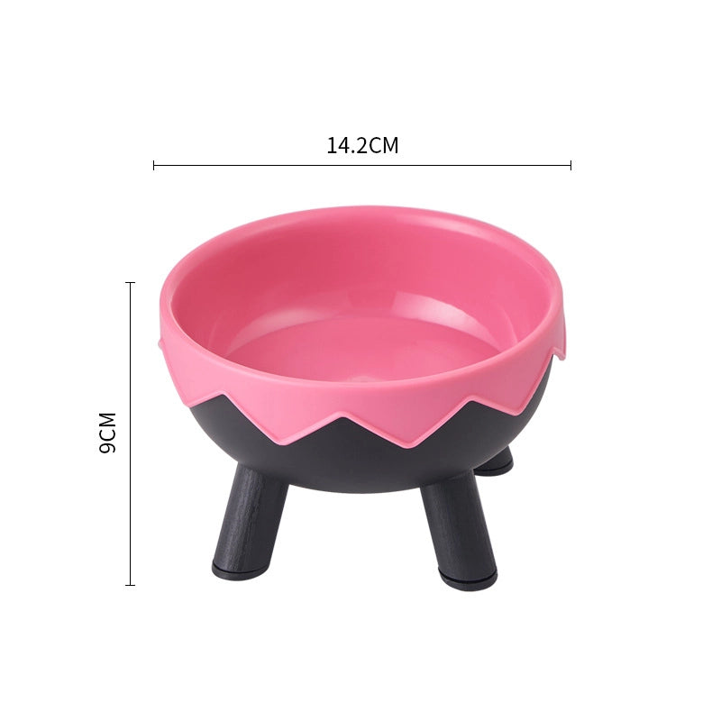 Minimalist Classic Style PP Stainless Steel Polka Dots Checkered Pet Tableware