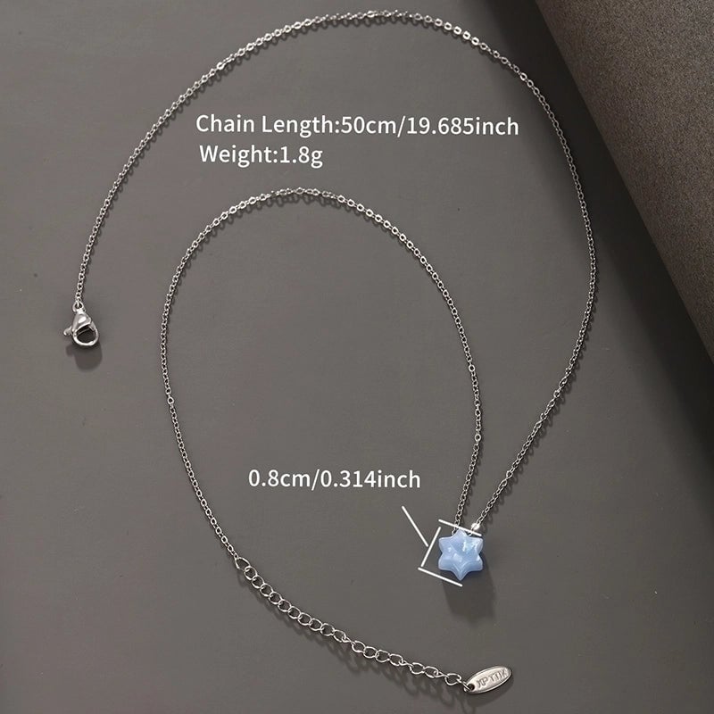 304 Stainless Steel Plastic XUPING Minimalist Hexagram Cross Pendant Necklace