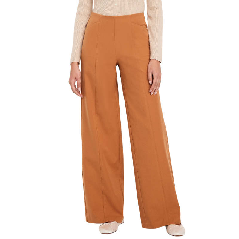 High Waisted Pull On Pixie Super Wide Leg Pants