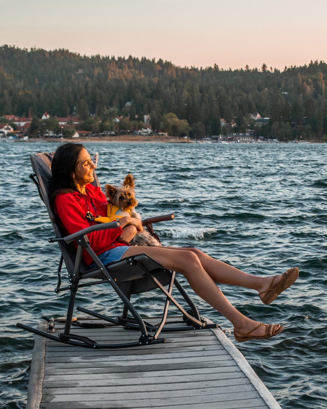 💥 Last Day Buy 2 Get 2 Free💥Extra large folding outdoor rocking chair, supports 400 lbs