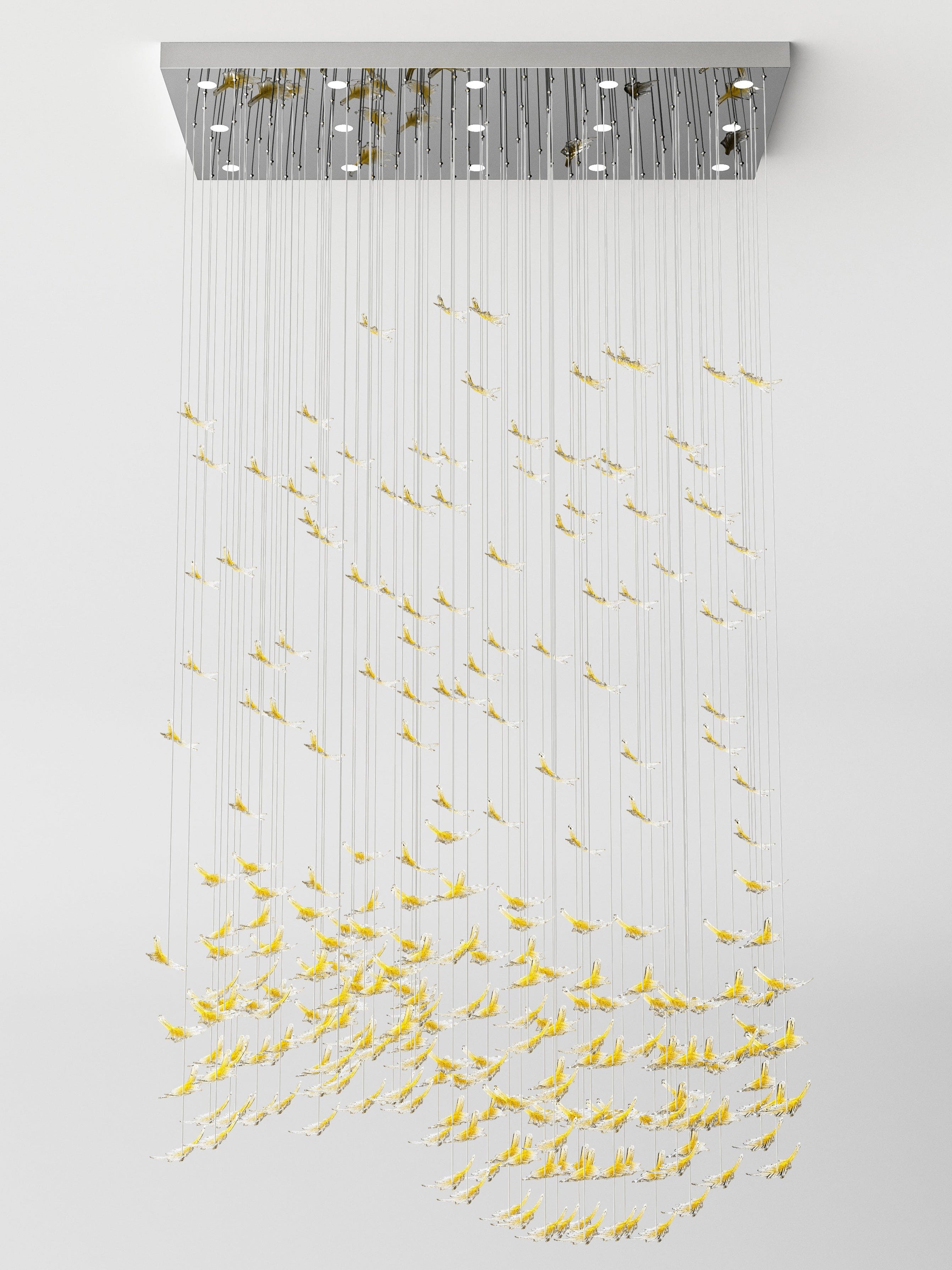 Feuille | Crystal Glass Cluster Chandelier