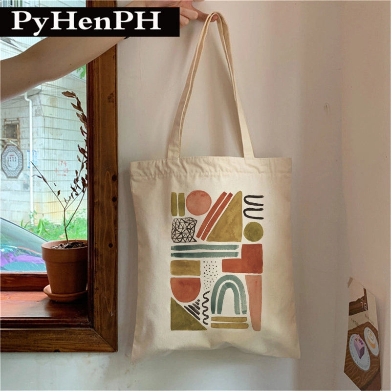 Women's Small Canvas Color Block Vintage Style Classic Style Square Open Shoulder Bag