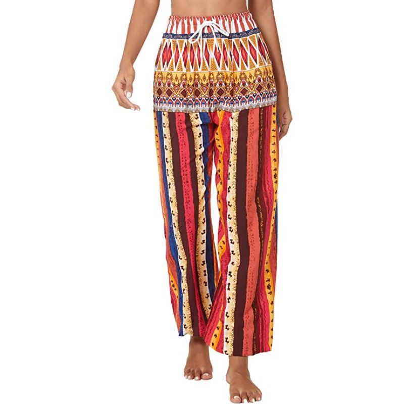 Floral Print Boho Yoga Pants Harem Pants Jogger Pants