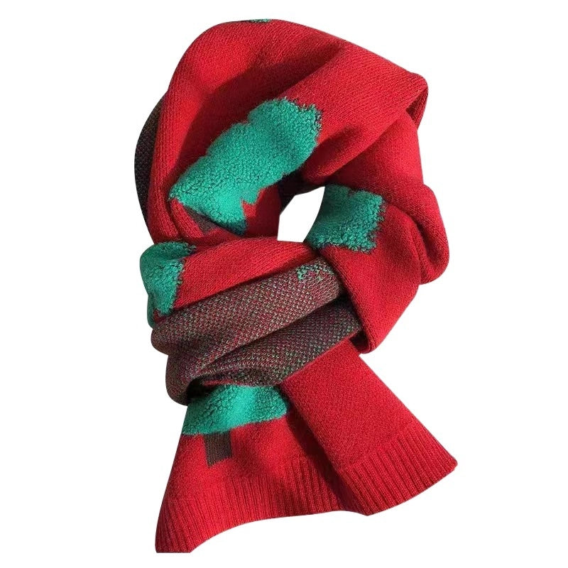 Unisex Cute Sweet Elk Polyester Scarf
