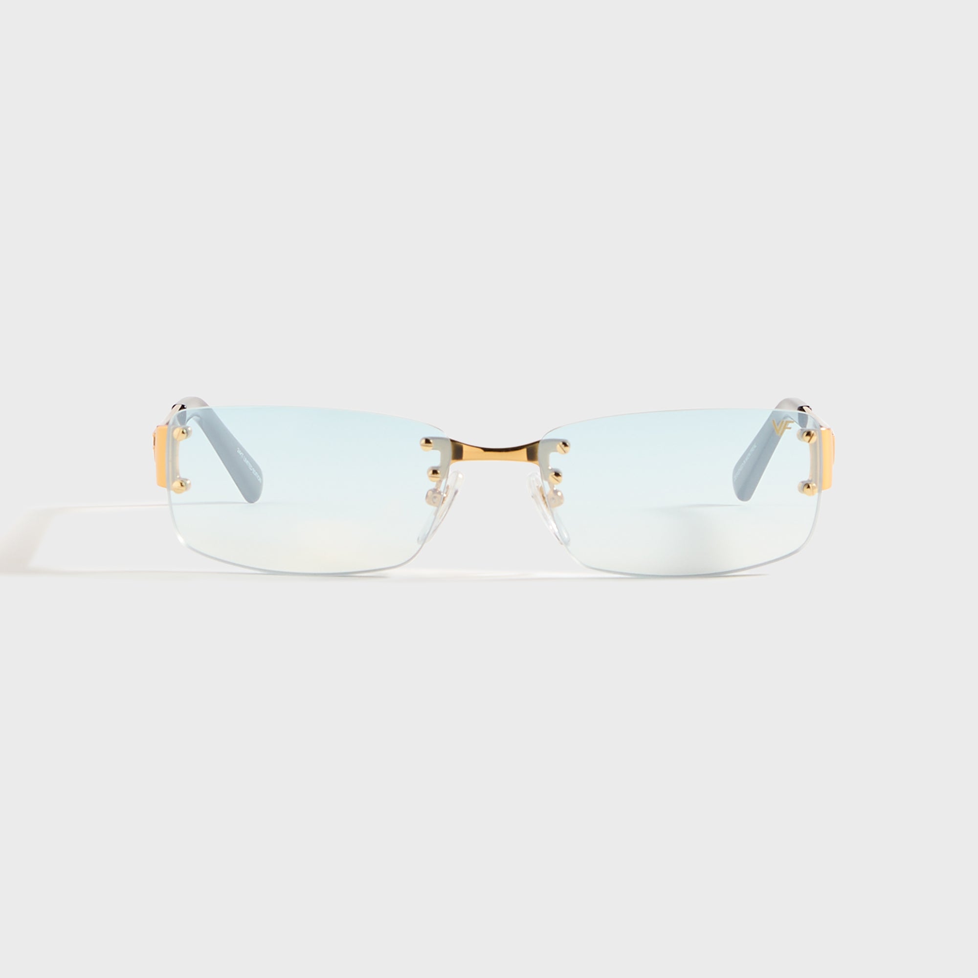 Vintage Frames Infamous Rimless Drill Mount 24KT - Gold / Tiffany Blue