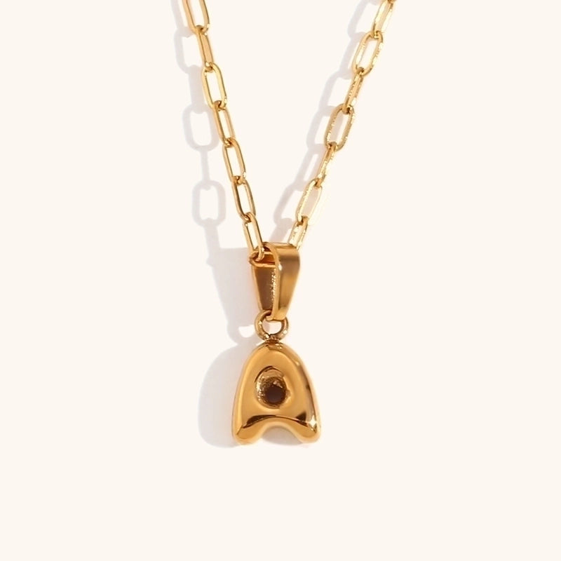 Minimalist Commute Letter Stainless Steel Titanium Steel Plating Gold Plated Pendant Necklace