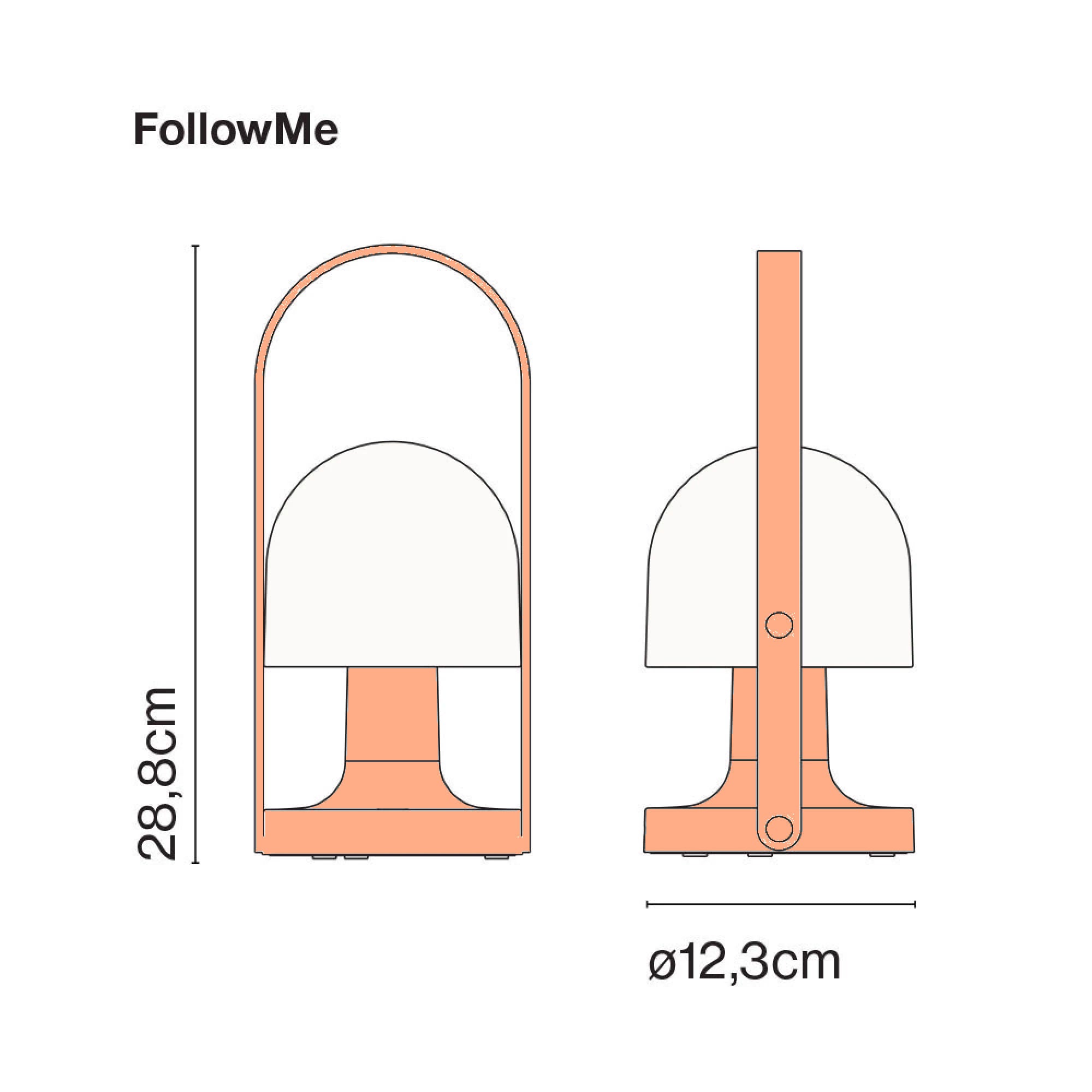 Marset Follow Me Rechargeable Lamp . Pink