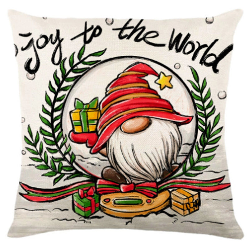 Fashion Christmas Tree Christmas Socks Letter Linen Pillow Cases
