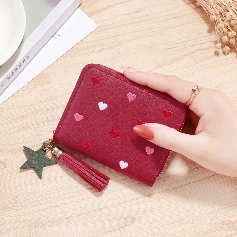 Women's Solid Color Pu Leather Zipper Wallets