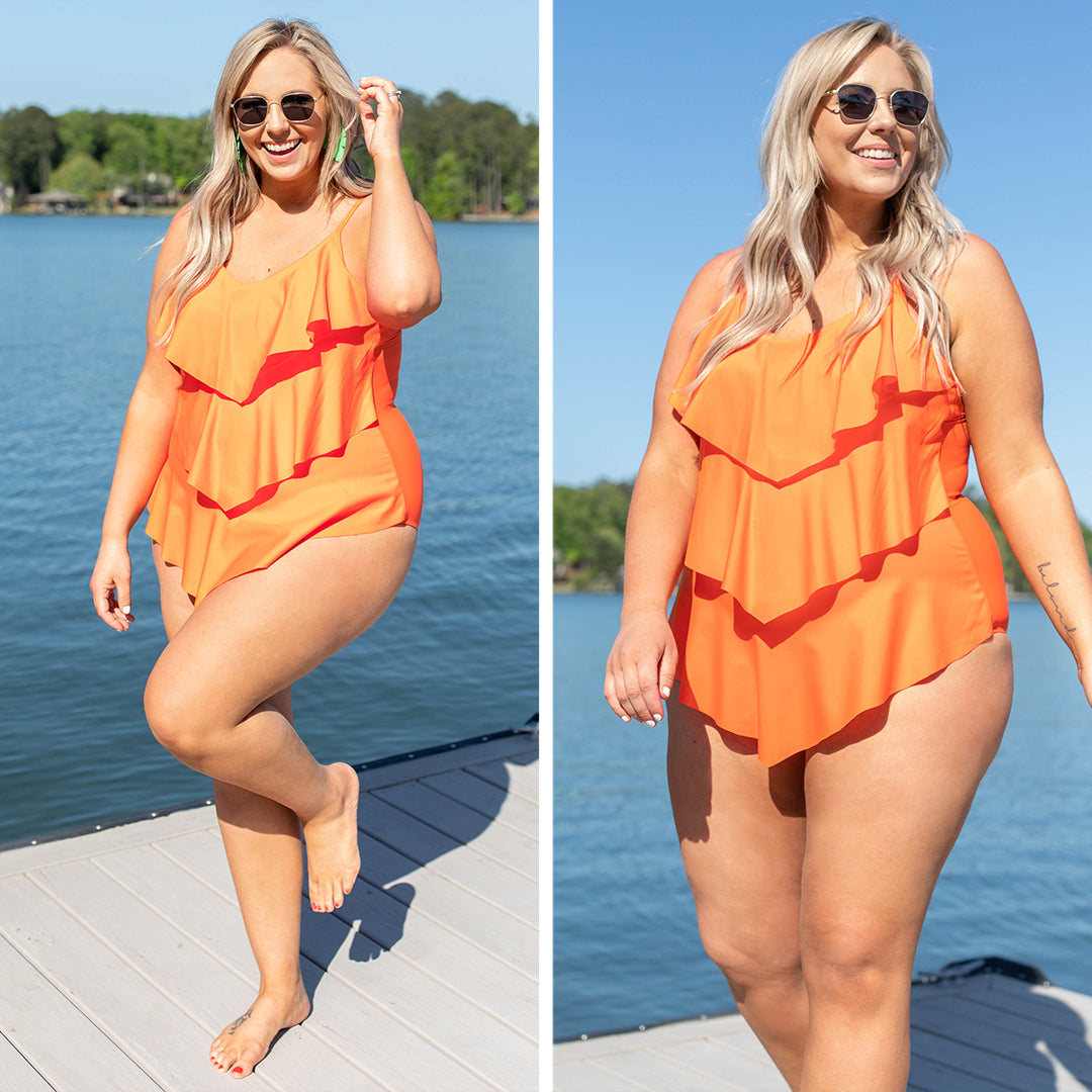 Summertime's Calling Swimsuit. Orange