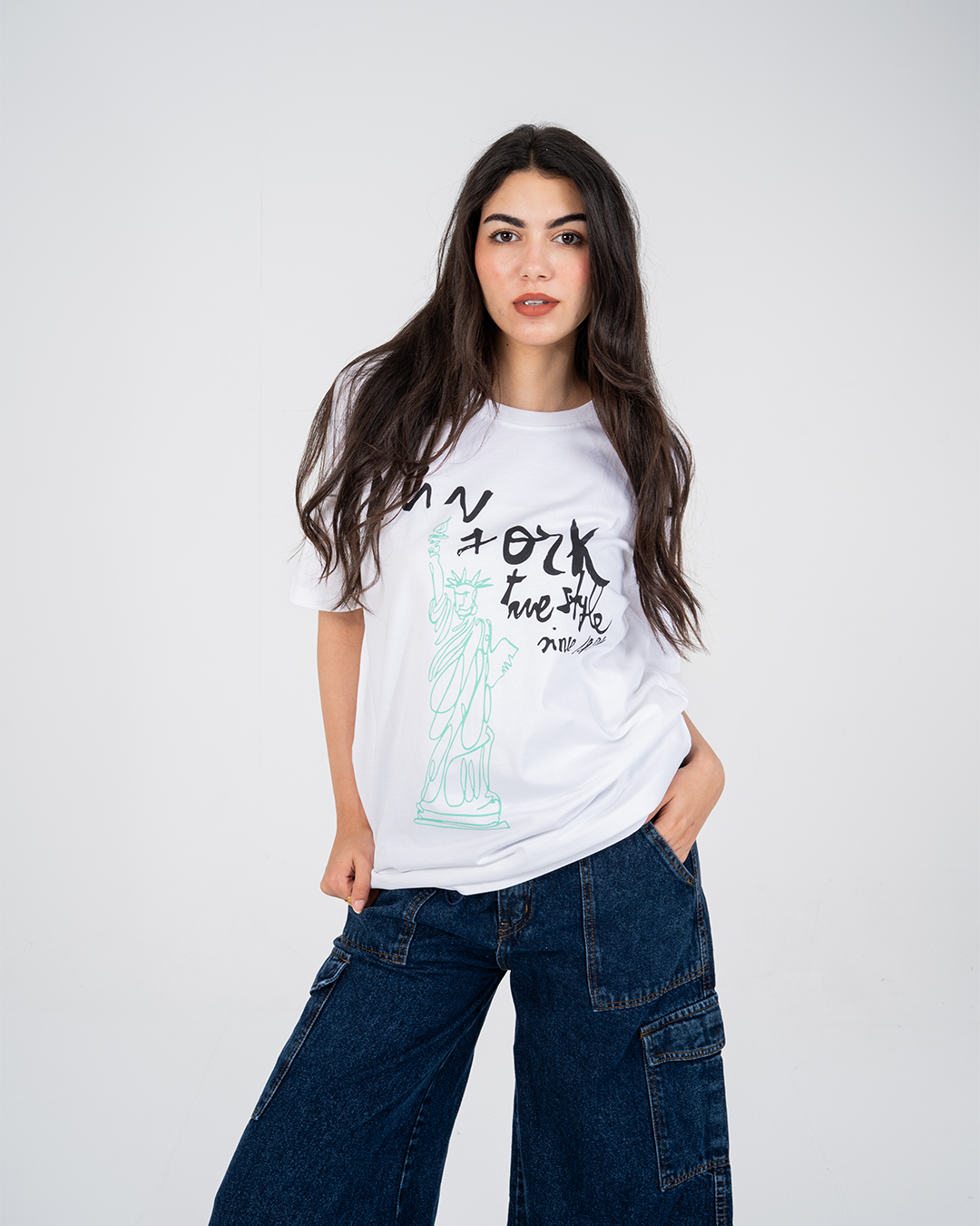 Oversized Women T-Shirt NewYork Printed