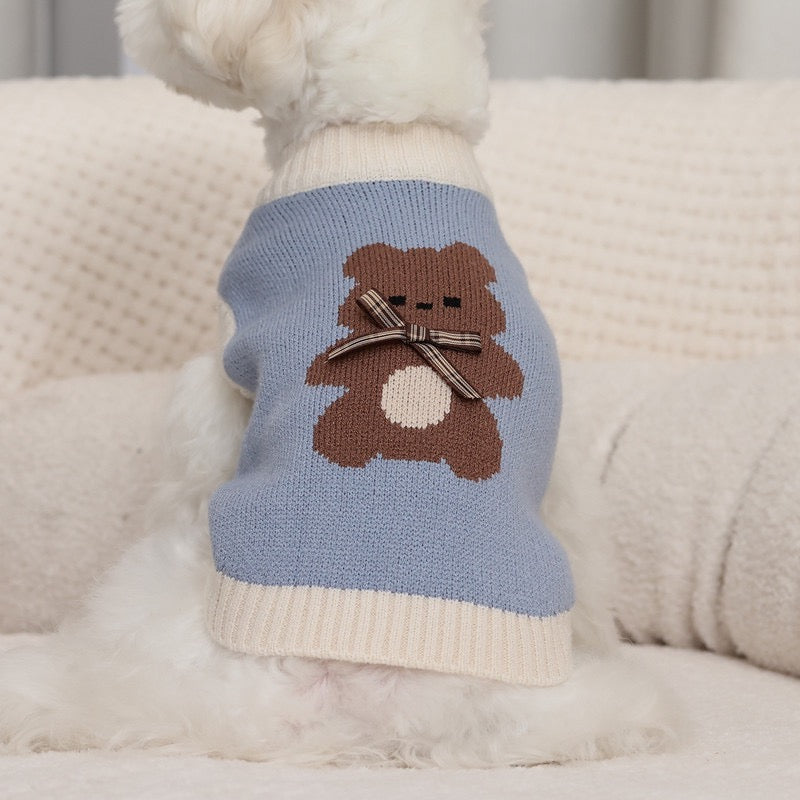 Sweet Bear Printed Dog Cat Sweater