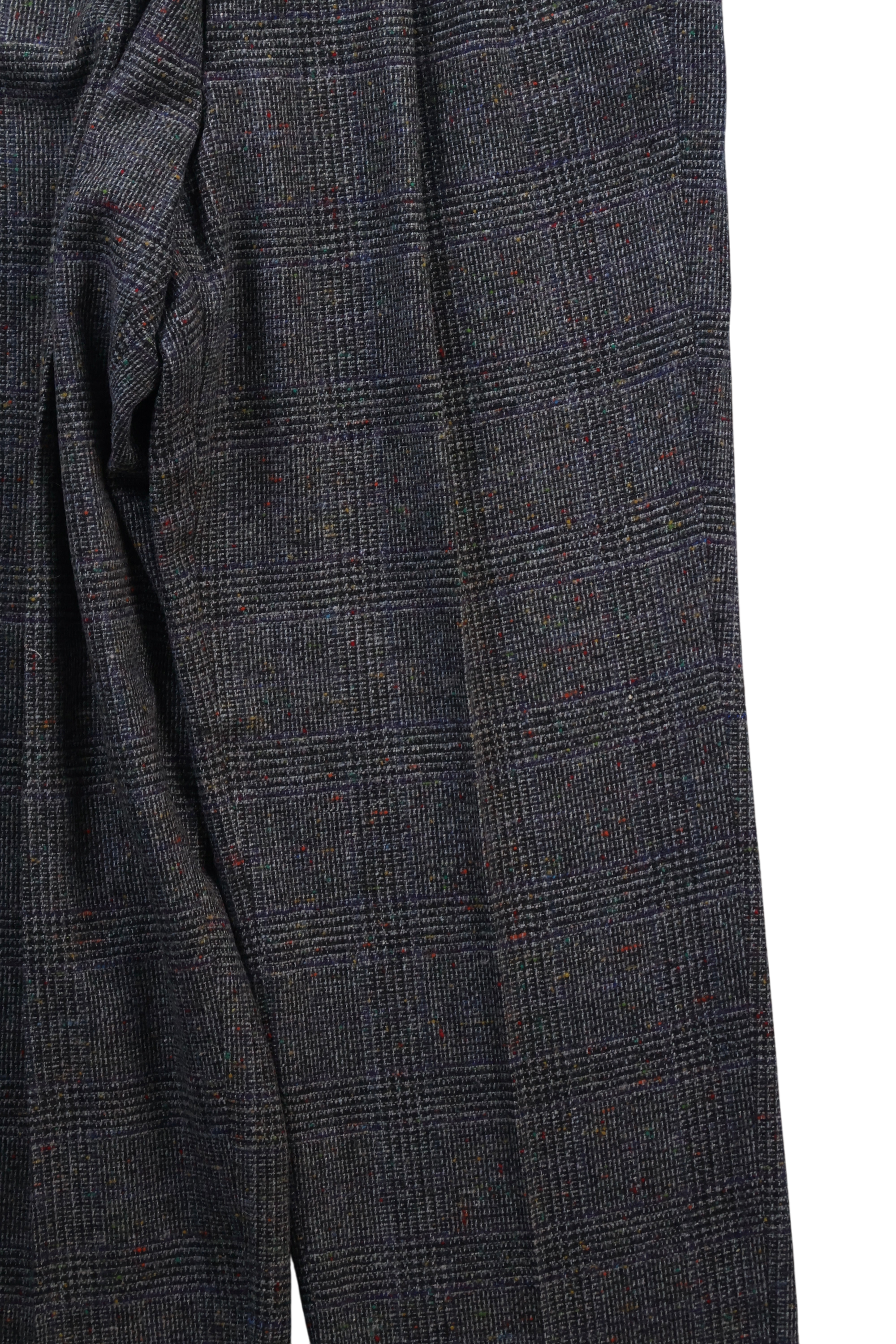 1970s Men's Checkered Wool Trousers