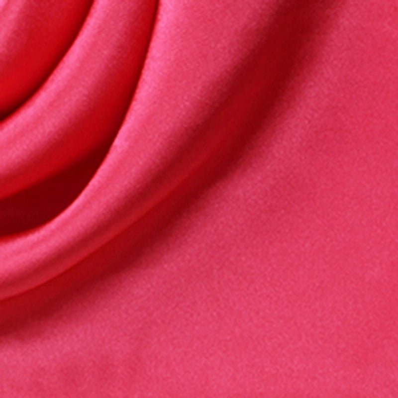 Women's Minimalist Solid Color Satin Printing Silk Scarf