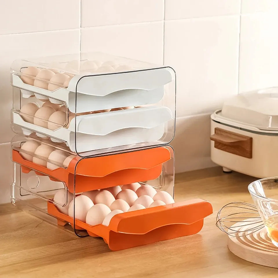 2X LAYERS DRAWER EGG STORAGE BOX