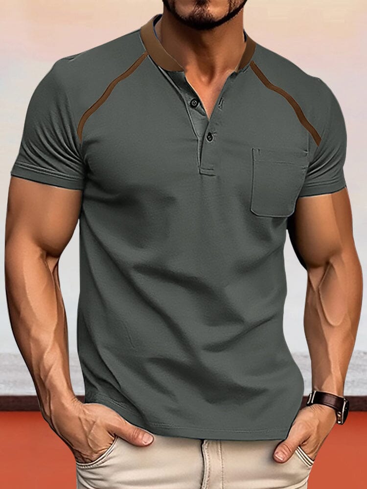 Casual Soft Henley Shirt