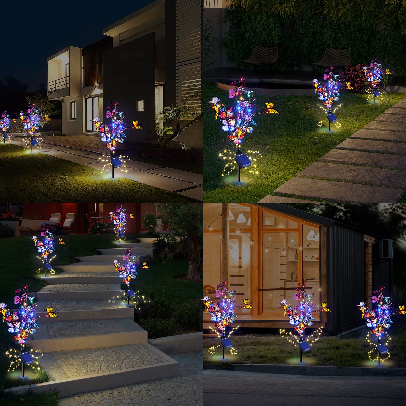 🙌LAST DAY 49% Off😍Solar Outdoor Butterfly Lights🦋💐