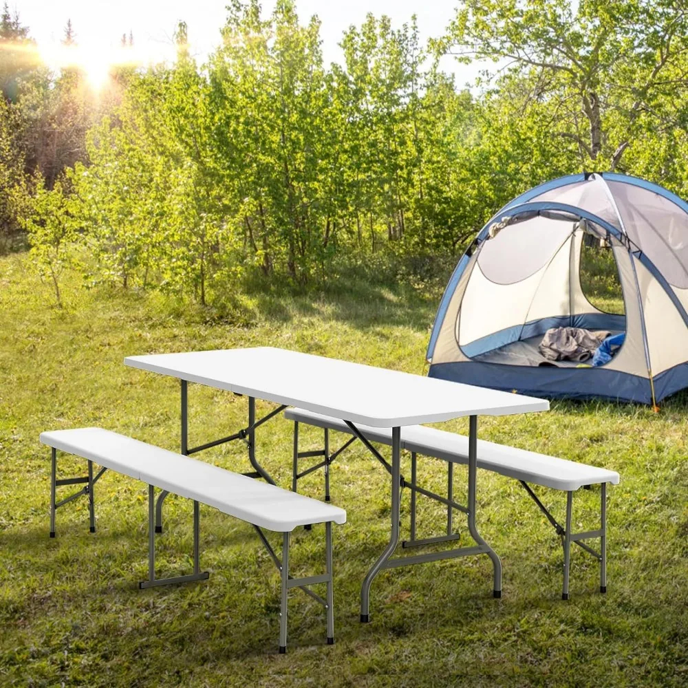 💥Last Day $39.99! 🔥Outdoor camping folding table set