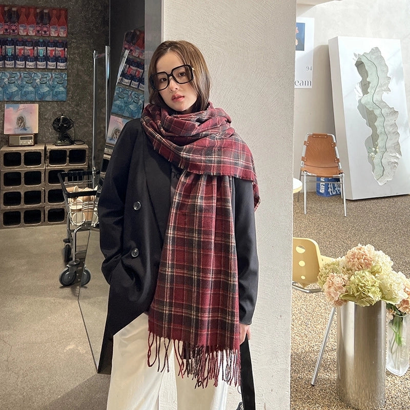 Women's Casual Streetwear Plaid Polyester Scarf