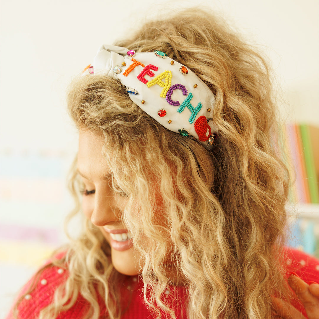 Teach More Headband. White