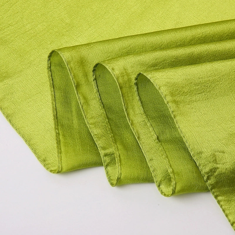 Women's Lady Fashion Minimalist Solid Color Satin Silk Scarves