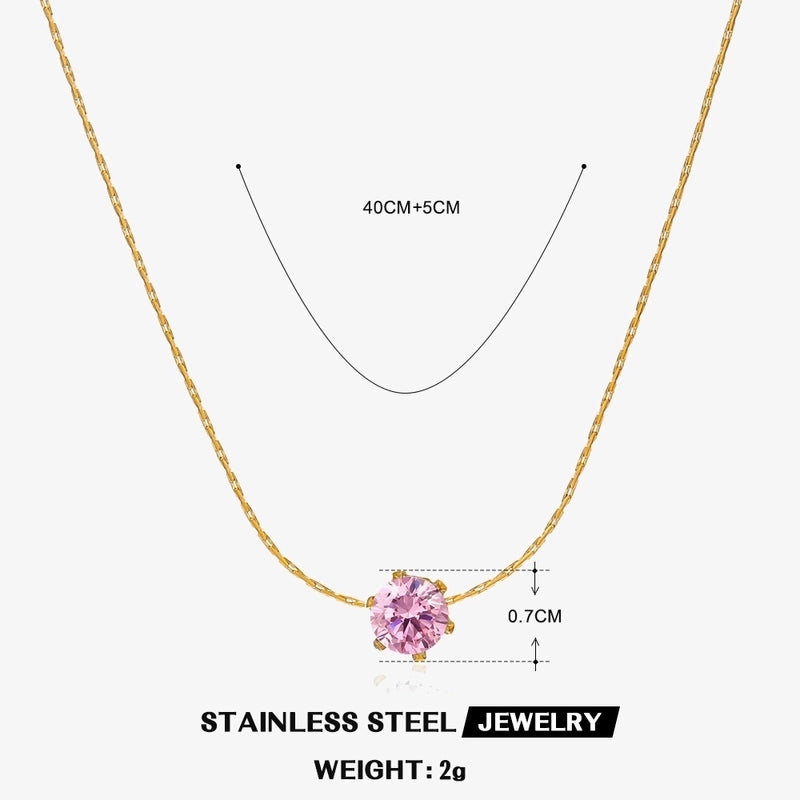 Elegant Geometric 304 Stainless Steel Plating Pendant Necklace