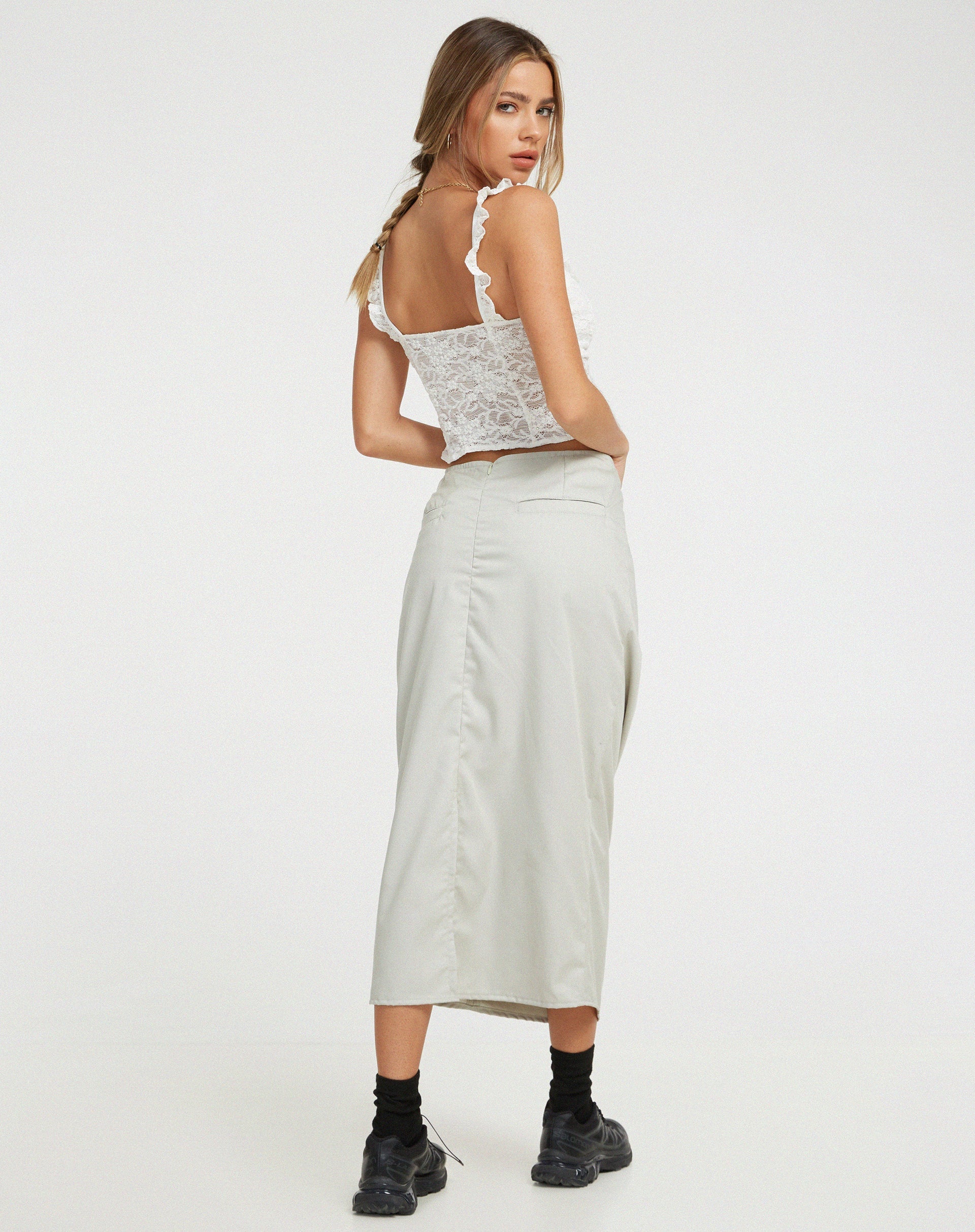 Laru Corset Top in Lace Ivory